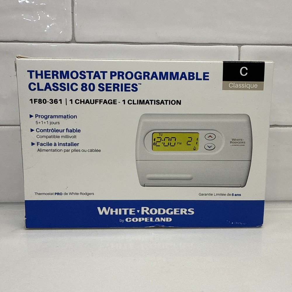 White-Rodgers Copeland Classic 1F80-361 5+1+1 Day Programmable Thermostat 1H/1C - Picture 3 of 10